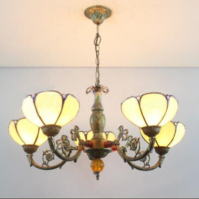 5 lumières Bowl Chandelier Lightture Country Taching Taching Prendant Chandelier For Living Room