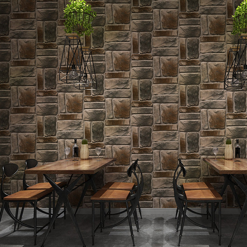 Photography Brickwork Wallpaper Roll for Coffee Shop in Natural Color, Non-Pasted, 57.1 sq ft.