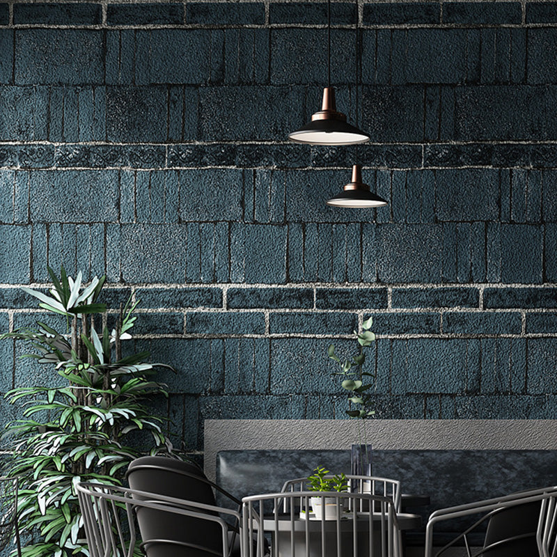 Stain-Resistant Brick Effect Wall Covering PVC Industrial Wallpaper for Accent Wall