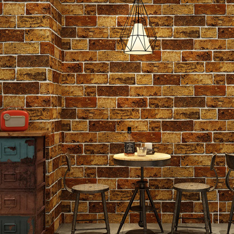 Water-Resistant Brick Look Wall Covering 20.5" by 31' Retro Wallpaper Roll for Home Decoration