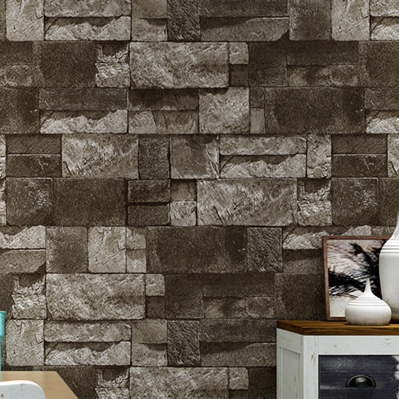 Water-Resistant Brick Look Wall Covering 20.5" by 31' Retro Wallpaper Roll for Home Decoration