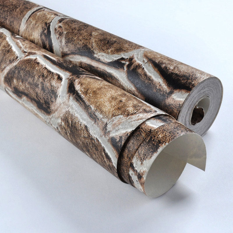 Stone Effect Wallpaper Roll for Accent Wall, Natural Color, 33'L x 20.5"W, Non-Pasted