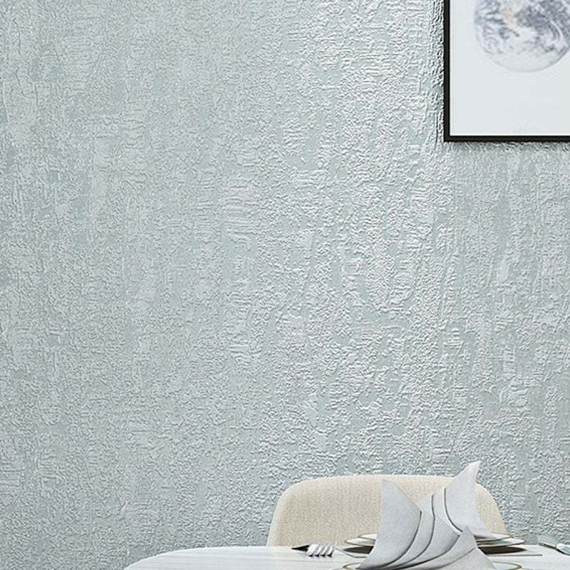 Silver Textured Wall Decor in Soft Color Plaster Wallpaper Roll for Living Room, 20.5 in x 33 ft