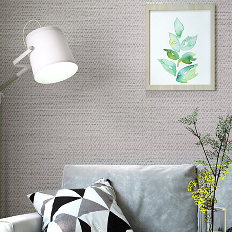 Neutral Color Ethnic Wall Decor 57.1 sq ft. Linen Textured Wallpaper for Guest Room