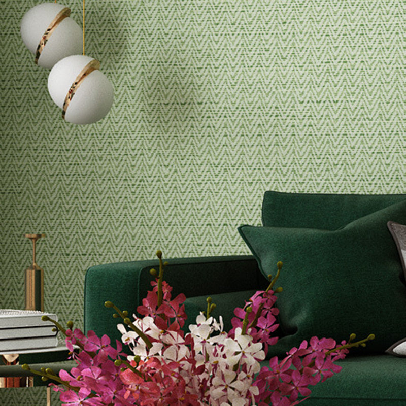 Stain-Resistant Linen Surface Wallpaper 33' x 20.5" Asia Inspired Wall Decor for Living Room