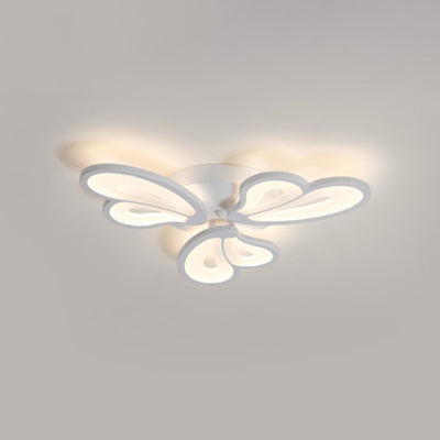 21.5"/23.5"/25.5" Wide Modern Floral LED Flush Lighting Acrylic 3/5/9 Heads Living Room Ceiling Mount Light Fixture in Warm/White/Natural Light