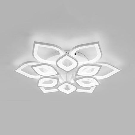 31.5"/39" Wide Leaf Flush Ceiling Light Simple Acrylic LED White Flush Mount Light Fixture in Warm/White/Natural Light