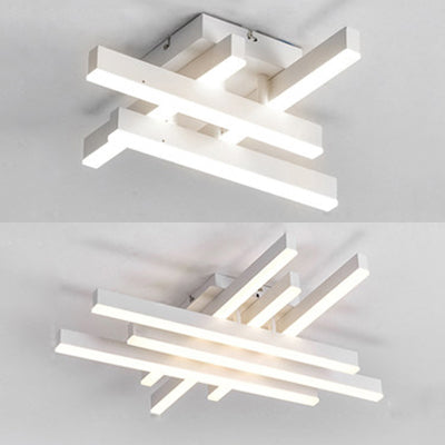 4/6 luci sala da pranzo a filo a sfioramento leggero con linea acrilica cramica a soffitto bianco in luce calda/bianca