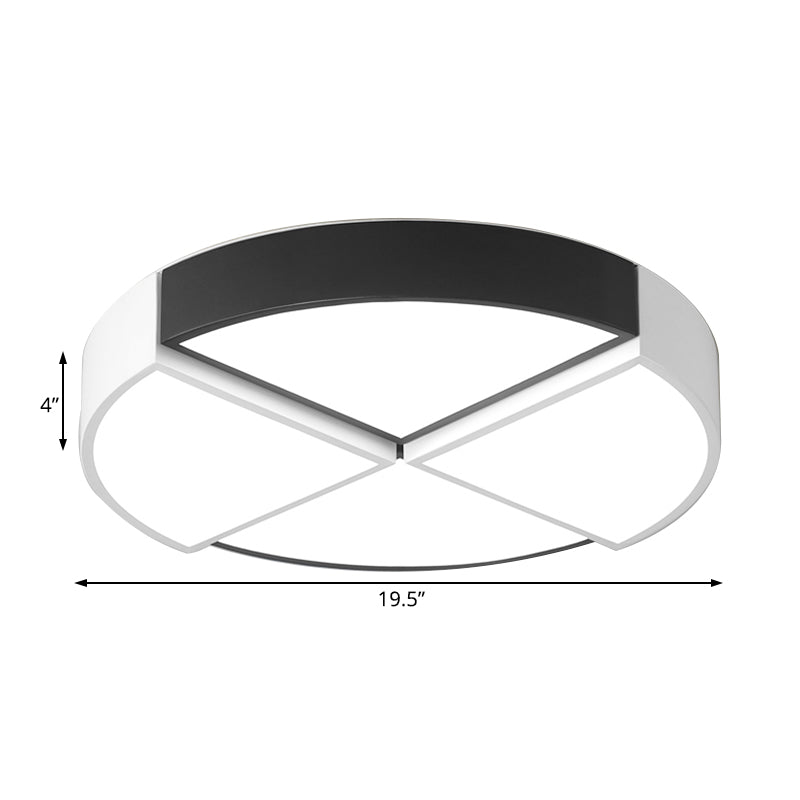 Zwarte ronde plafondlamp moderne stijlvolle LED acryl inbouw plafondarmatuur voor woonkamer