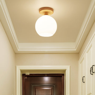 Stile moderno Light Affiolo bianco con soffitto a filo una lampada a soffitto in vetro opale per bagno