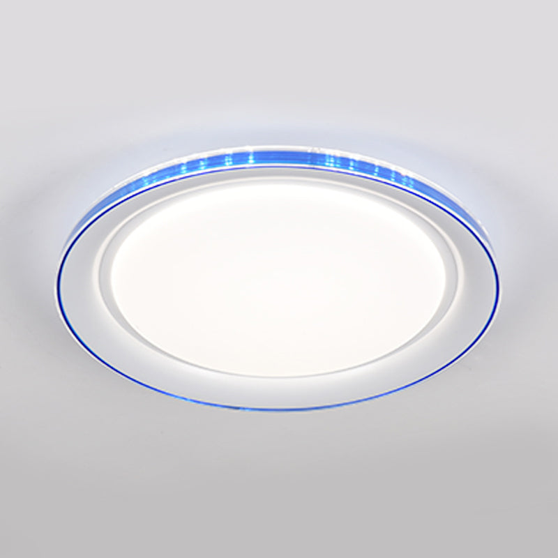 Macaron Modern Circular Ceiling Mount Light Acrylic Undertint LED Ceiling Lamp for Office