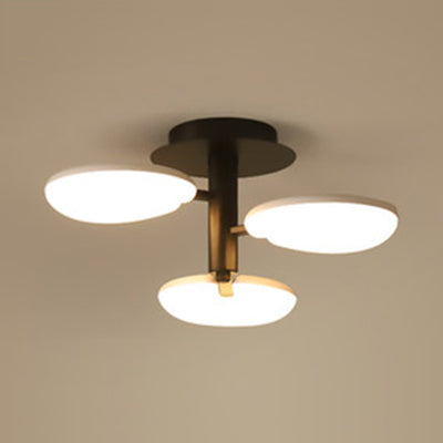 Acrilico Round Semifiling Monte Light Dining Room Lample a LED Contemporary LED in nero