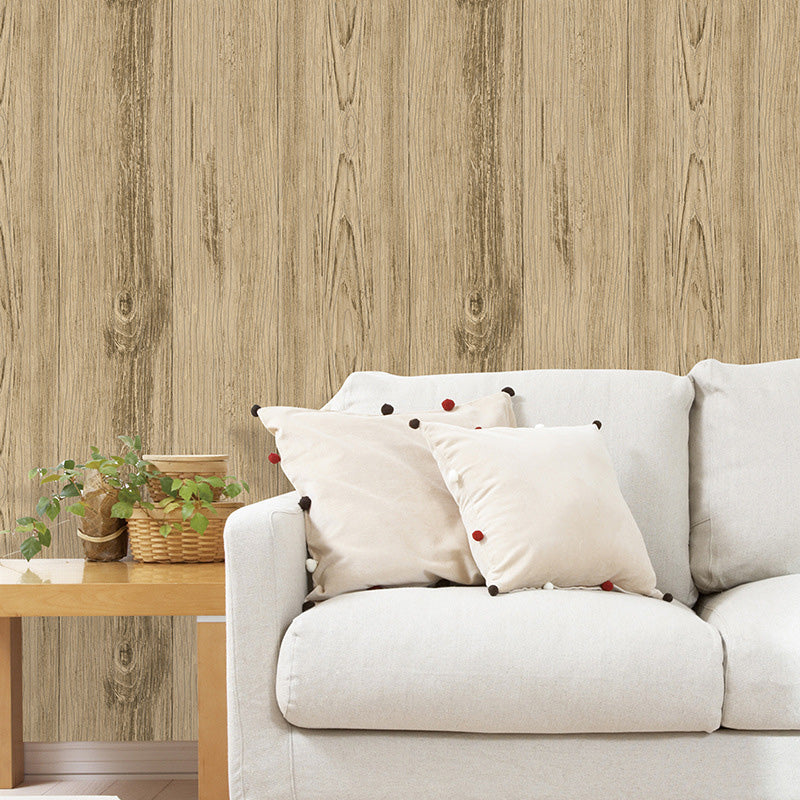 Distressed Wood Wallpaper Roll for Home Decoration, Natural Color, 20.5-inch x 33-foot