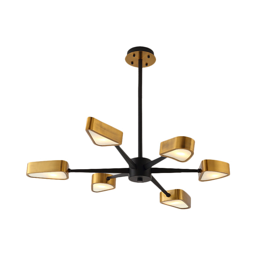 Dreieck Hanging Lampe moderne Metall 6/8 Lichter Gold Kronleuchter Anhänger Licht für Esszimmer