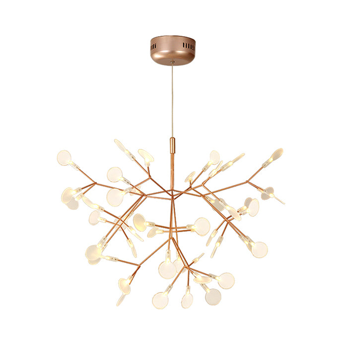 Black/Rose Gold Branching Ceiling Fixture Contemporary Style 30/45 Lights Acrylic Chandelier Light Fixture