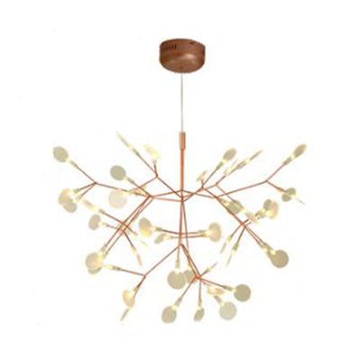 Black/Rose Gold Branching Ceiling Fixture Contemporary Style 30/45 Lights Acrylic Chandelier Light Fixture