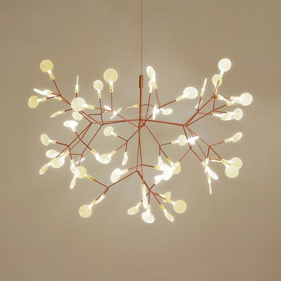 Black/Rose Gold Branching Ceiling Fixture Contemporary Style 30/45 Lights Acrylic Chandelier Light Fixture