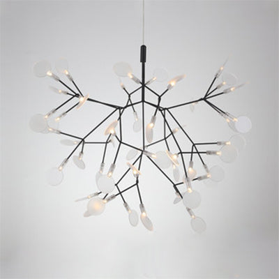 Black/Rose Gold Branching Ceiling Fixture Contemporary Style 30/45 Lights Acrylic Chandelier Light Fixture