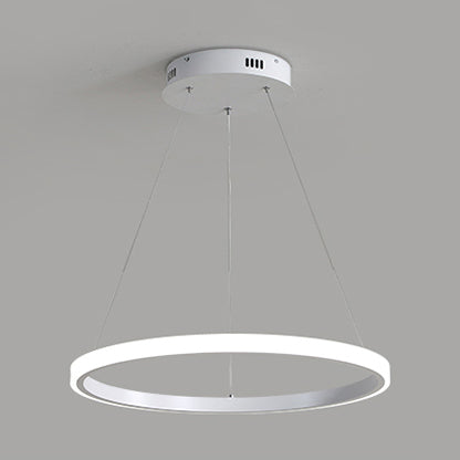 Loop Chandelier Pendant Simple Acrylic LED 1/2/3-Head Bedroom Hanging Ceiling Light in Warm/White/Natural Light