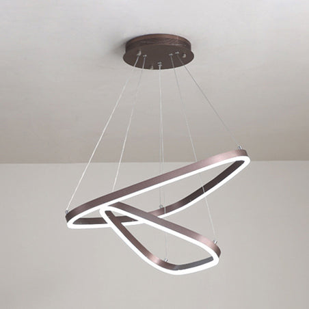 Acrylic Triangle LED Drop Pendant Contemporary 2/3/4-Light Ceiling Chandelier in Warm/White Light