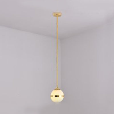 Sphere Shade E27 Hanging Light Modern Milk Glass Hanging Lamp in White for Dining Room