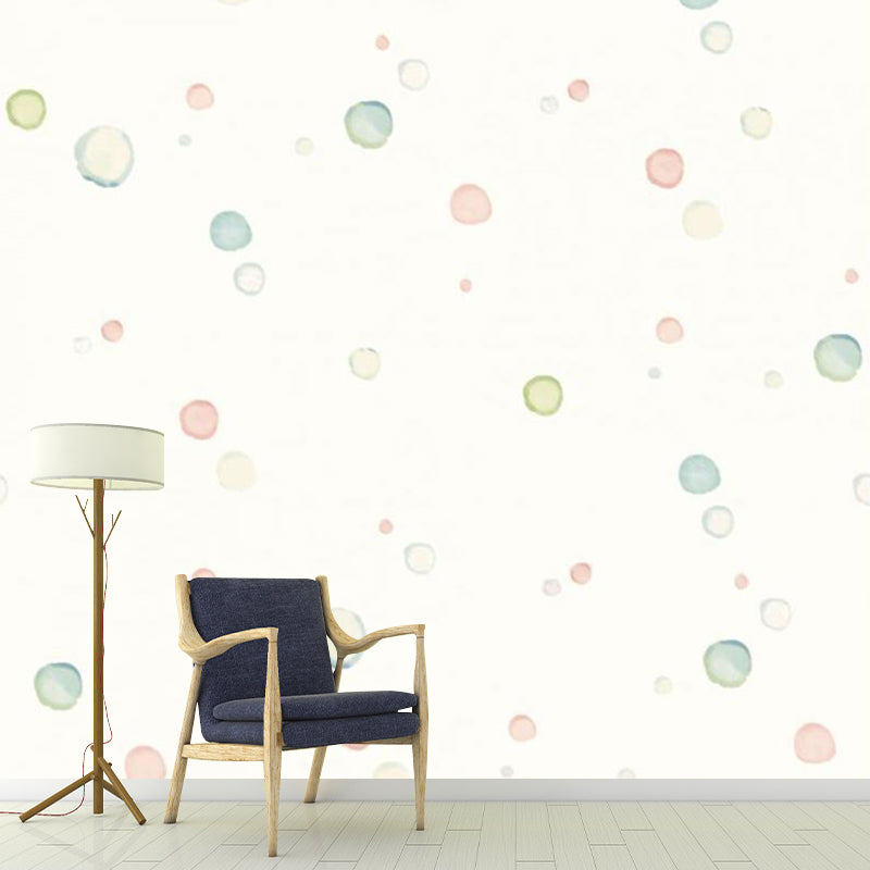 Beige Bubbles Wall Covering Murals Waterproof Wall Decoration for Bedroom, Size Optional