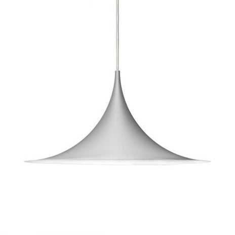 Luz de suspensión de una cabeza negra/gris/blanca con tono de metal de trompeta Luz de colgante de techo de comedor creativo moderno, de 16 "/19" de ancho