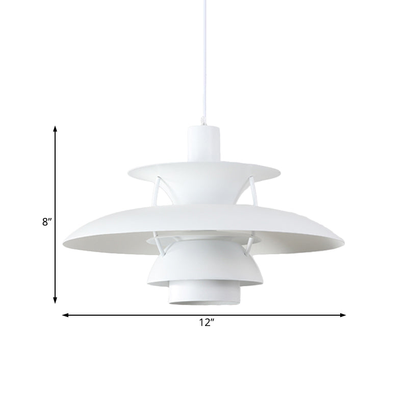 Pendre à plusieurs niveaux Shade métallique 1 Light Light Plafond plafond avec cordon suspendu