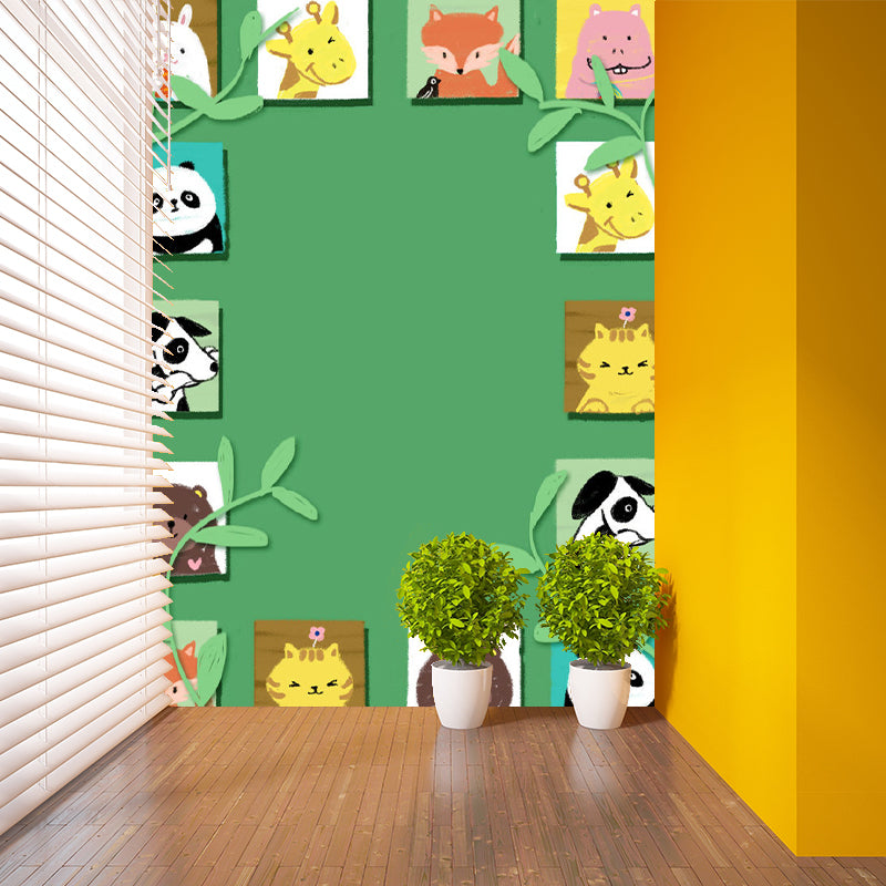 Animal Frame Wall Decal Murals Childrens Art Stain Resistant Bedroom Wall Covering, Made to Measure