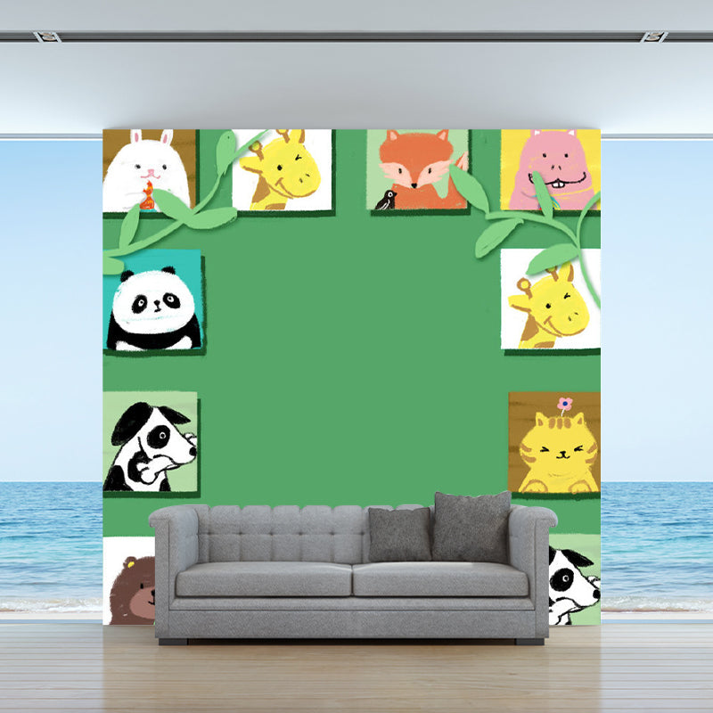 Animal Frame Wall Decal Murals Childrens Art Stain Resistant Bedroom Wall Covering, Made to Measure