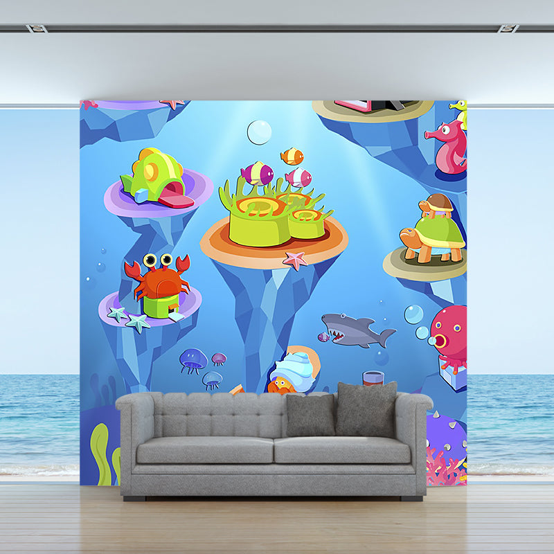 Stain Resistant Fantasy Murals Personalised Size Cartoon Wall Covering for Accent Wall