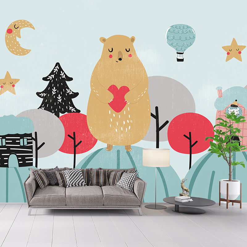 Extra Large Cartoon Wall Murals Stain Resistant Wild Animal Baby Bedroom Wall Decor