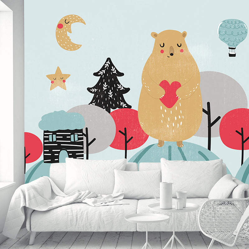 Extra Large Cartoon Wall Murals Stain Resistant Wild Animal Baby Bedroom Wall Decor