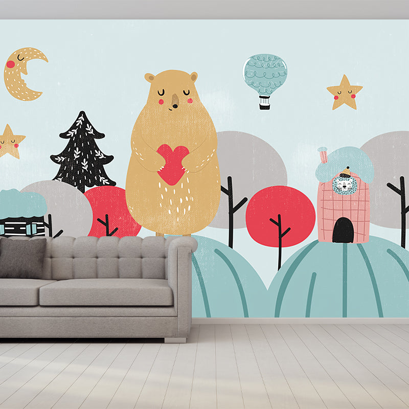 Extra Large Cartoon Wall Murals Stain Resistant Wild Animal Baby Bedroom Wall Decor