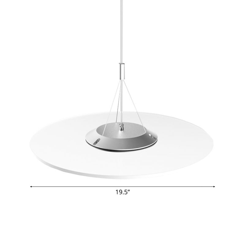 Pendre à disque transparent simplicité LED acrylique suspendu plafond plafond pour salle à manger