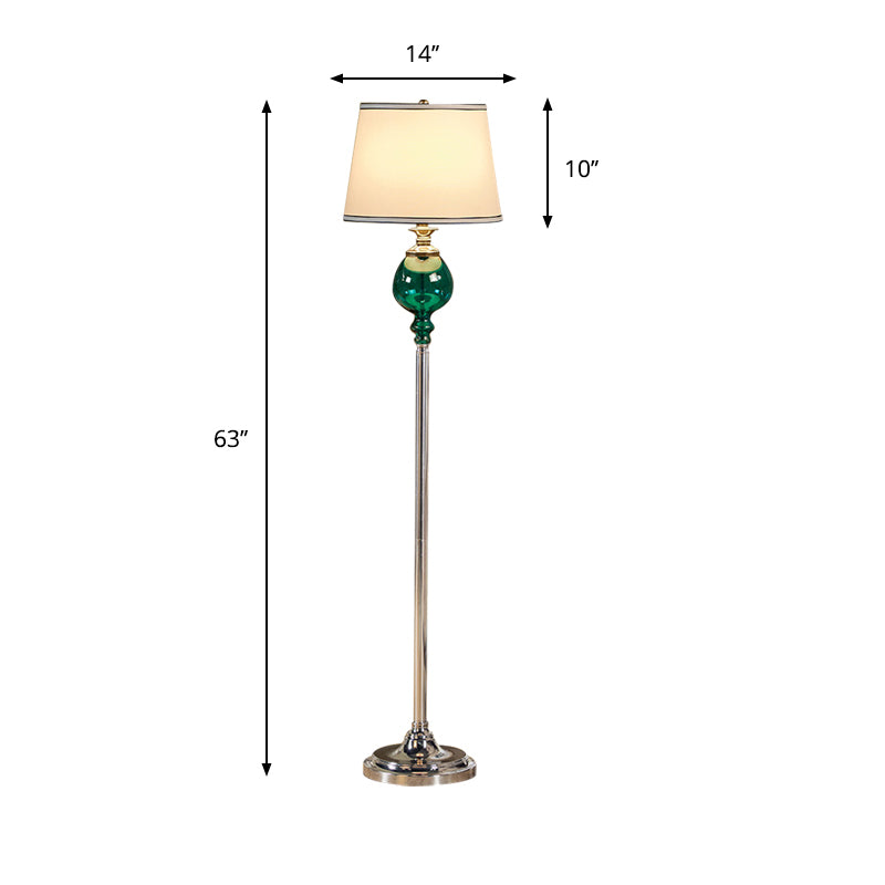 Conical Shade Strak Strak Vloer Licht Traditionele stijl Stoffen 1 Licht Beige Standing Up Lamp