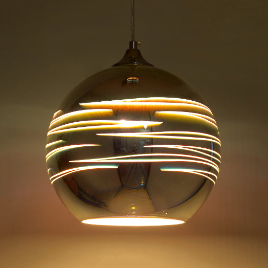 Contemporary Orb Mini Pendant Light Glass Shade One Head Hanging Lamp for Bar Cafe