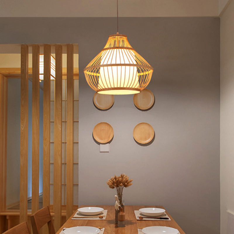 Bamboo lanterne suspension suspendue