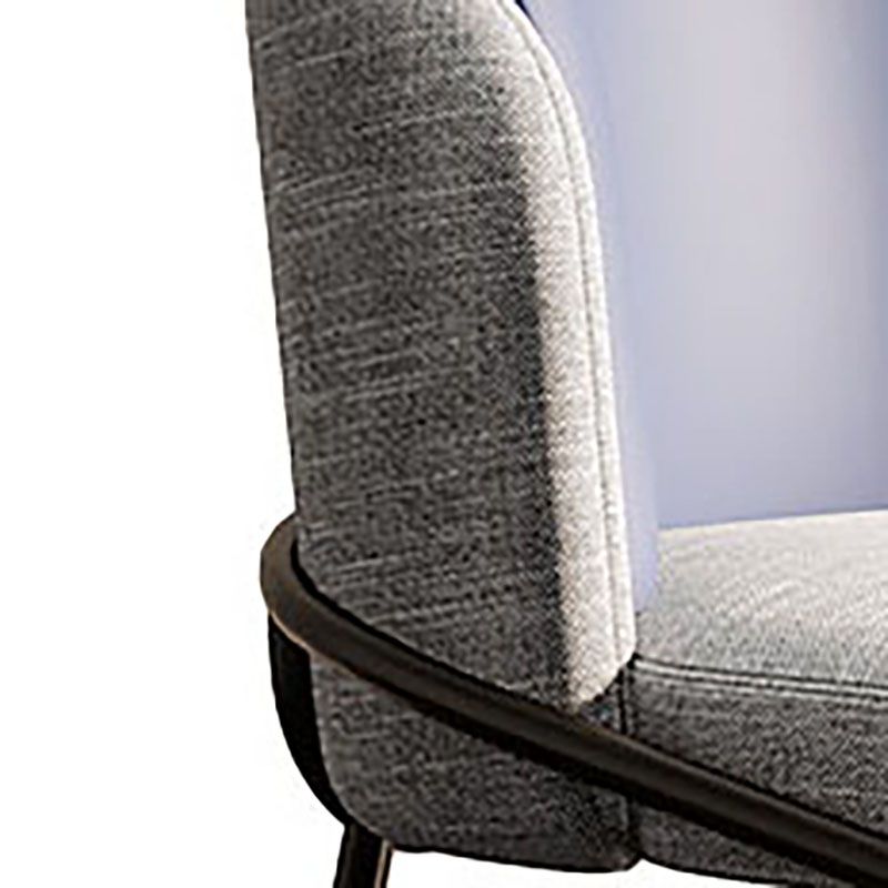 Nordic Design Armless Solid Back Chair for Home  Linen Dining Chair