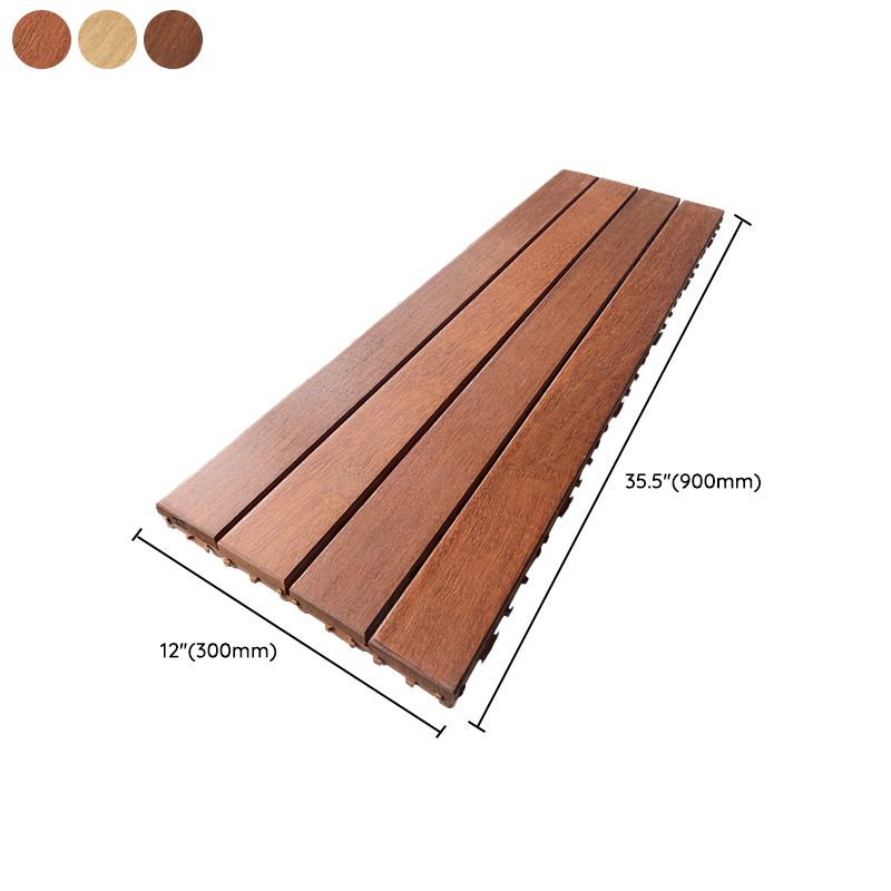 Contemporary Rectangle Hardwood Flooring Water Resistant Click-Locking Wood Flooring