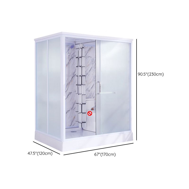 Sliding Rectangular Shower Enclosure Framed Shower Enclosure with Tempered Glass