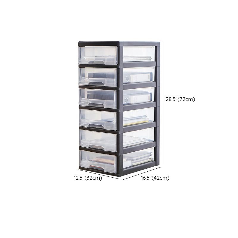 Transparent Filing Cabinet Vertical Modern Plastic Drawers File Cabinet