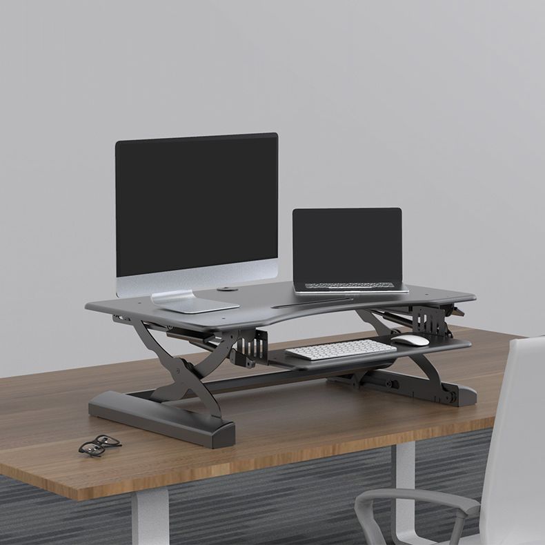 Modern Black Office Desk Height Adjustable Writing Desk for Home Office