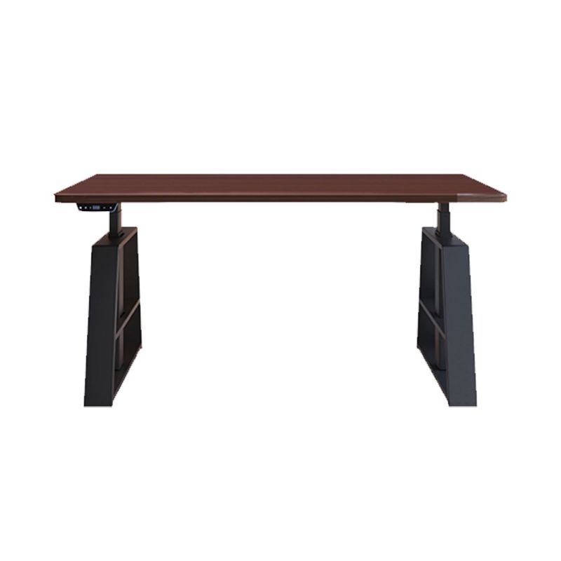 Rectangular Shaped Computer Desk Table Wood Writing Desk in Brown