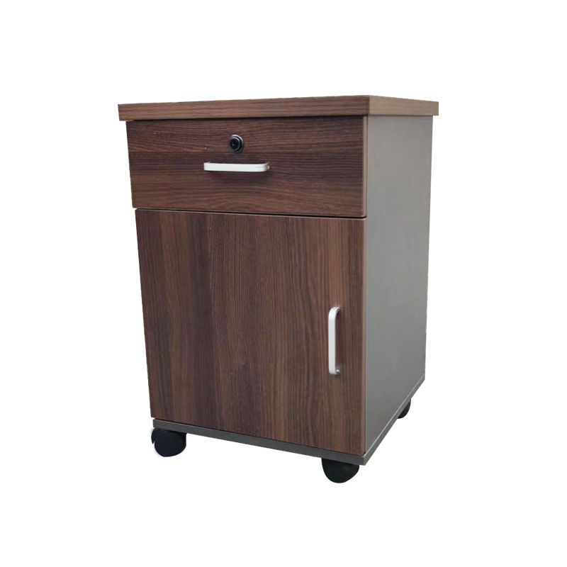 Contemporary Style Vertical Filing Cabinet Wood Filing Cabinet with Locking Storage