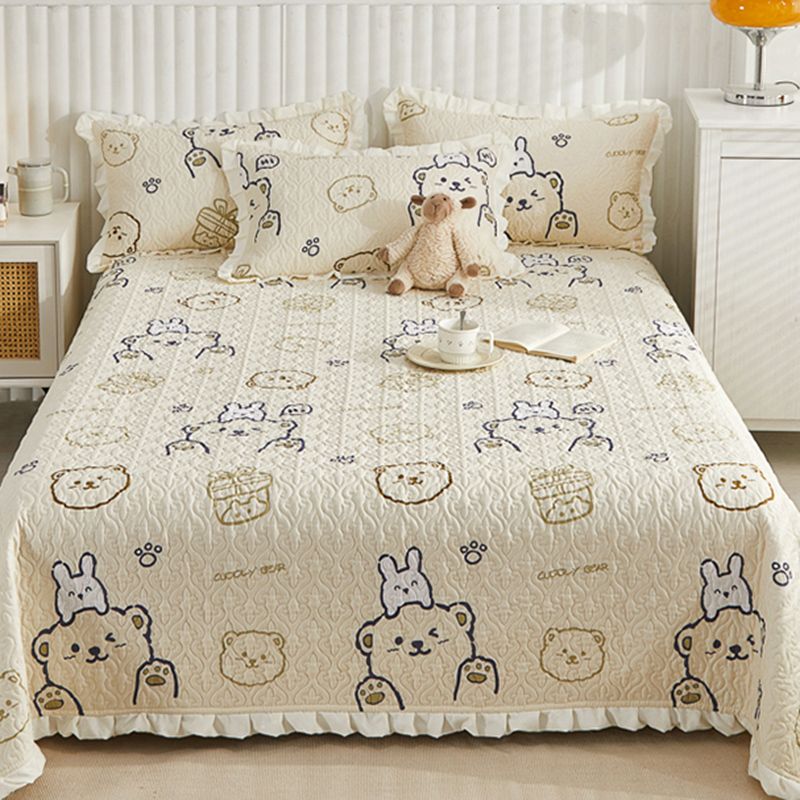 Sheet Sets Cotton Cartoon Printed Breathable Ultra Soft Wrinkle Resistant Bed Sheet Set