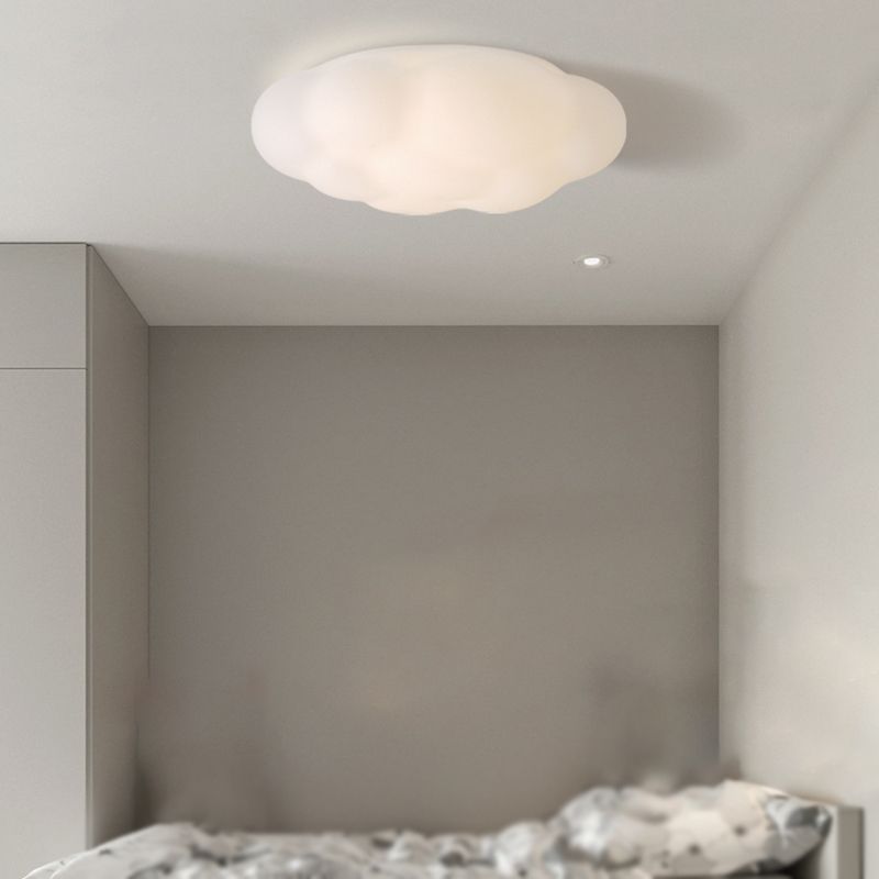 Single White Modern Flush Mount Lighting Acrylic LED Ceiling Light for Bedroom