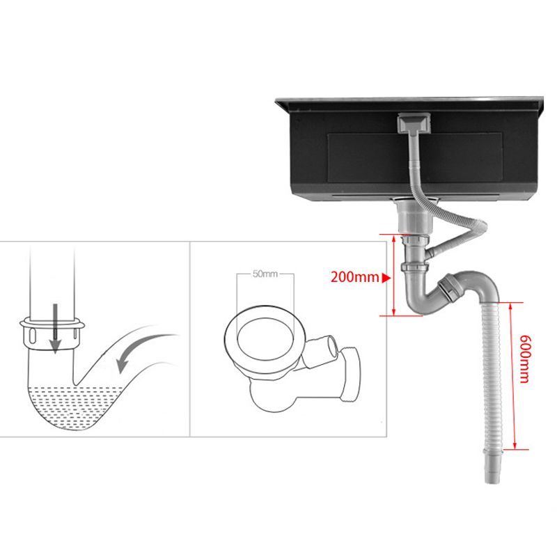 Modern Bar Prep Sink Stainless Steel Faucet and Drain Assembly Kitchen Sink