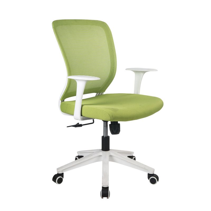 Contemporary Arm Chair Fixed Arms Mid-back Mesh Office Chair