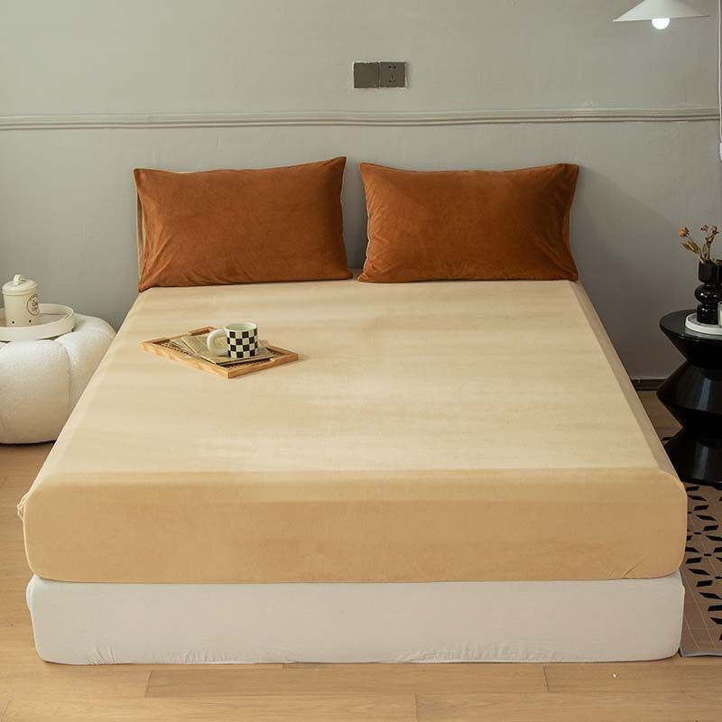 Solid Color Bed Sheet Non-Pilling Fade Resistant Polyester Bed Sheet